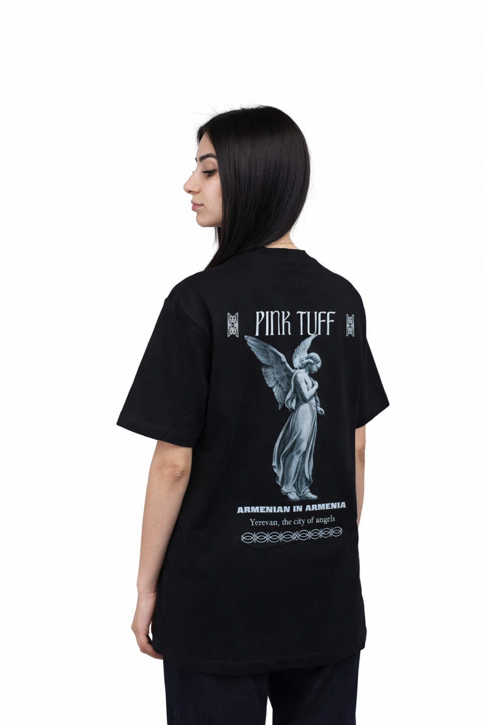 Angel of Yerevan Black Graphic T-Shirt